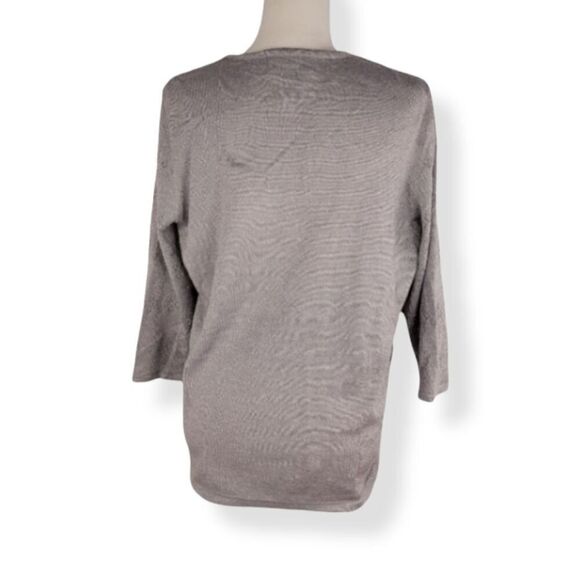 Alfred Dunner Silver Layered Sweater  Medium NWT - Picture 3 of 8